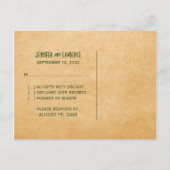 Carte postale Gramophone Vintage vert RSVP (Dos)