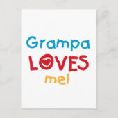 Carte Postale Grampa m'aime T-shirts et cadeaux (Devant)