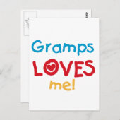 Carte Postale Gramps m'aime T-shirts et cadeaux (Devant / Derrière)