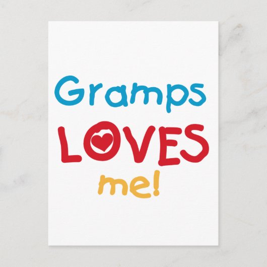 Carte Postale Gramps m'aime T-shirts et cadeaux (Devant)
