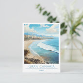 Carte Postale Gran Canaria Espagne Vintage voyage (Debout devant)