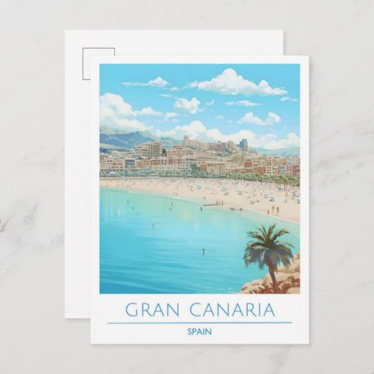 Carte Postale Gran Canaria Espagne Vintage voyage (Devant / Derrière)