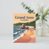 Carte Postale Grand Anse, La Digue Seychelles (Debout devant)