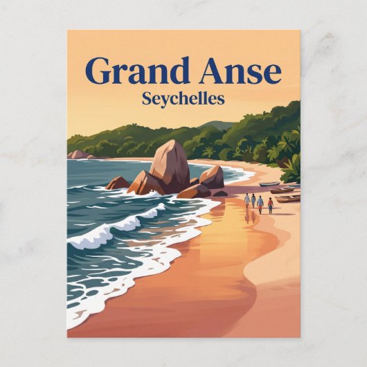 Carte Postale Grand Anse, La Digue Seychelles (Devant)