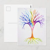 Carte Postale Grand arbre neuronal coloré (Devant / Derrière)