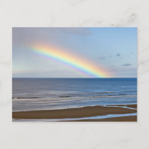 Carte Postale Grand arc-en-ciel au-dessus de l'océan Pacifique à