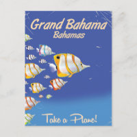 Grand Bahama Vintage Poster de voyage pour poisson
