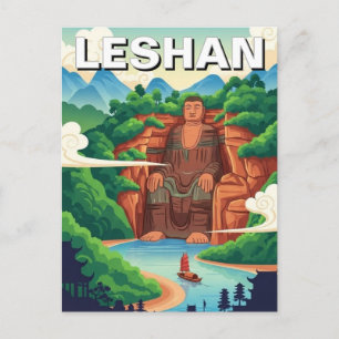 Carte Postale Grand Bouddha de Leshan, Chine