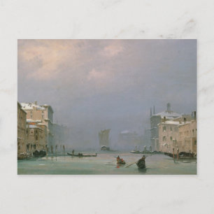 Carte Postale Grand Canal avec neige et glace, 1849