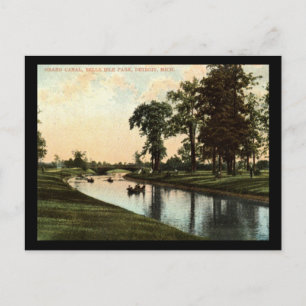 Carte Postale Grand Canal, Belle Isle Park, Detroit Vintage