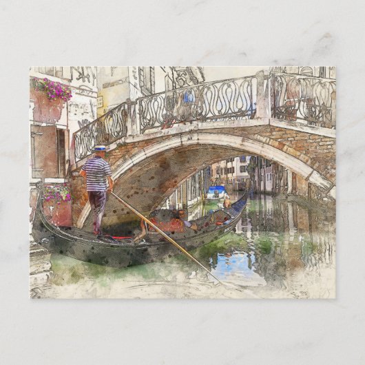 Carte Postale Grand Canal Gondola Rides, Venise (Devant)