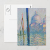 Carte Postale Grand Canal Monet Venise Italie Peinture classique (Devant / Derrière)