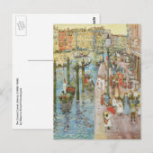 Carte Postale Grand Canal, Venise par Maurice Prendergast (Devant / Derrière)