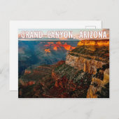Carte Postale Grand Canyon Arizona au coucher du soleil (Devant / Derrière)