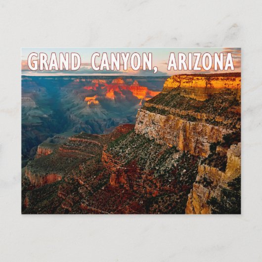 Carte Postale Grand Canyon Arizona au coucher du soleil (Devant)