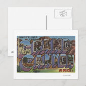 Carte Postale Grand Canyon, Arizona - Scènes de grandes lettres (Devant / Derrière)