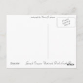 Carte Postale Grand Canyon National Park Black and White Post (Dos)