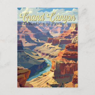 Carte Postale Grand Canyon National Park Illustration Travel Art