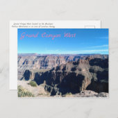 Carte postale Grand Canyon Ouest (Devant / Derrière)