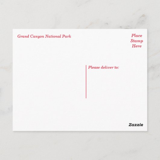 Carte Postale Grand Canyon Sunrise, Arizona, Postcard (Dos)