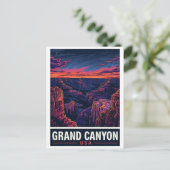 Carte Postale Grand Canyon Sunset Night Sky (Debout devant)