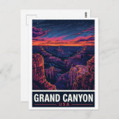 Carte Postale Grand Canyon Sunset Night Sky (Devant / Derrière)