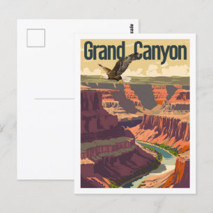 Carte Postale Grand Canyon USA Vintage célèbre Travel Place