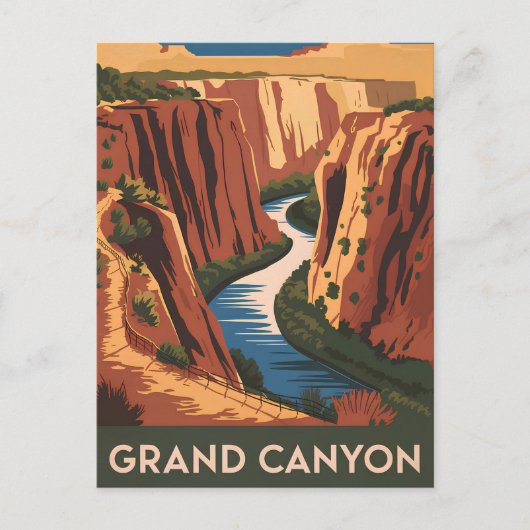 Carte Postale Grand Canyon vintage (Devant)