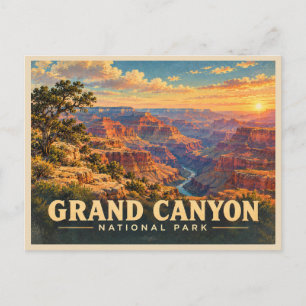 Carte Postale Grand Canyon Voyage Paysage Vintage