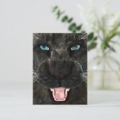 Carte Postale Grand Chat Panther Noir (Debout devant)