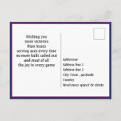 Carte Postale Grand Chelem américain de Pickleball (Dos)