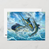 Carte Postale Grand Chelem sautant et Flyingfish (Devant / Derrière)
