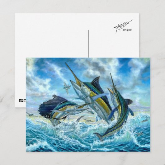 Carte Postale Grand Chelem sautant et Flyingfish (Devant / Derrière)
