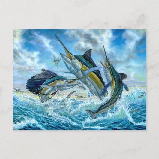 Carte Postale Grand Chelem sautant et Flyingfish (Devant)