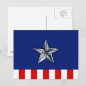 Carte Postale Grand Chrome comme l'étoile d'argent sur les coule (Devant / Derrière)