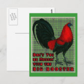 Carte Postale Grand Coq Rouge (Devant / Derrière)