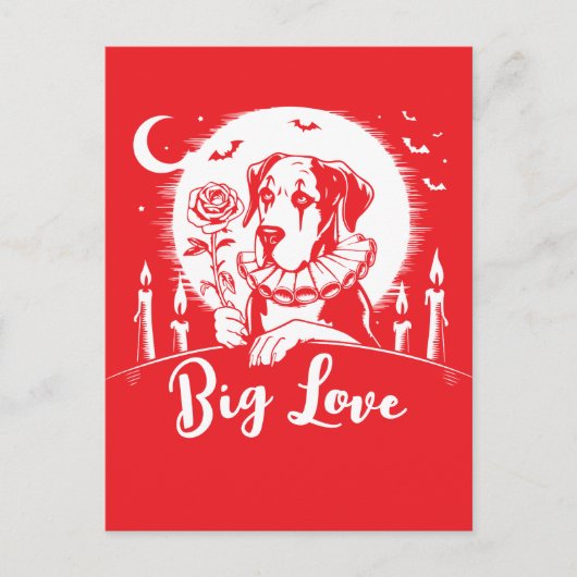 Carte Postale Grand Danois "GRAND AMOUR" (Devant)