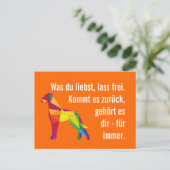 Carte Postale Grand Danois moderne sage (Debout devant)