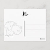 Carte Postale grand danois ou cheval (Dos)