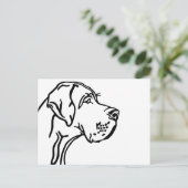 Carte Postale Grand dessin de tête de dane (Debout devant)