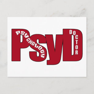 Carte Postale GRAND DOCTEUR ROUGE OF PSYCHOLOGY BOLD de PsyD