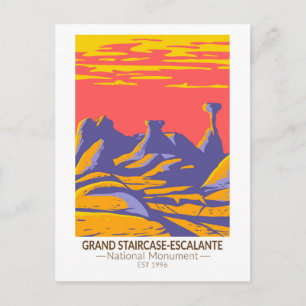 Carte Postale Grand Escalier Escalante Monument National Utah