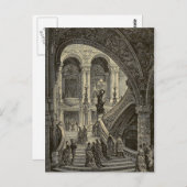 Carte Postale Grand escalier Opéra de Paris 1877 (Devant / Derrière)