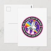 Carte Postale grand fan de l'espace (Devant / Derrière)