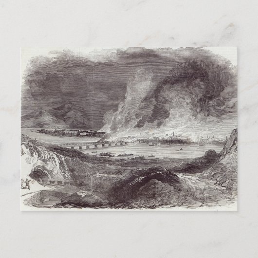 Carte Postale Grand feu à Pittsburgh (Devant)