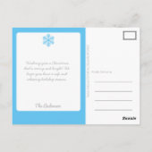 Carte Postale Grand flocon de neige Noël et Nouvel An (Dos)