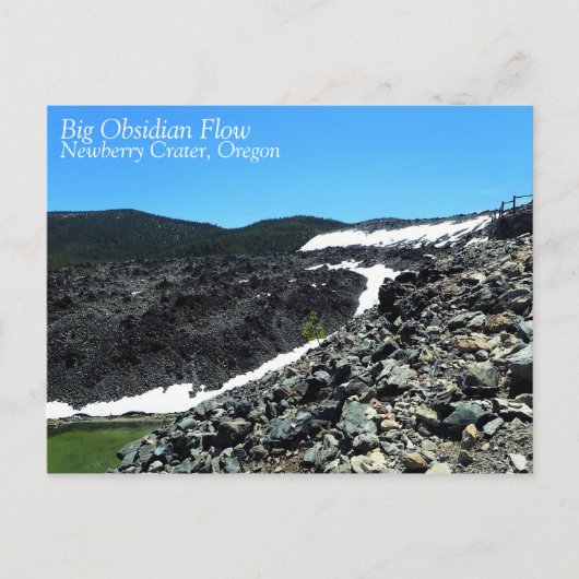 Carte Postale Grand flux obsidien, Oregon (Devant)