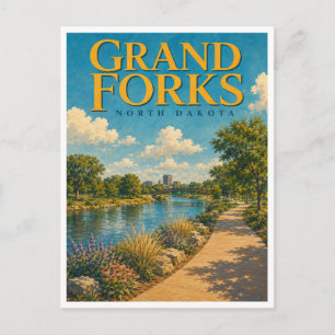 Carte Postale Grand Forks North Dakota Greenway GeoSaga