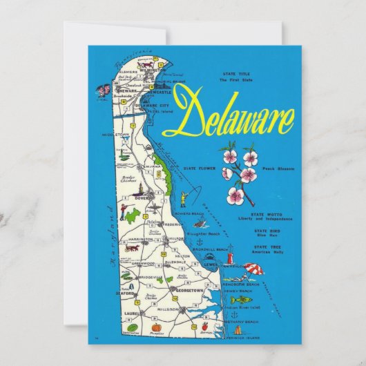 Carte postale grand format 5x7 du Delaware (Devant)