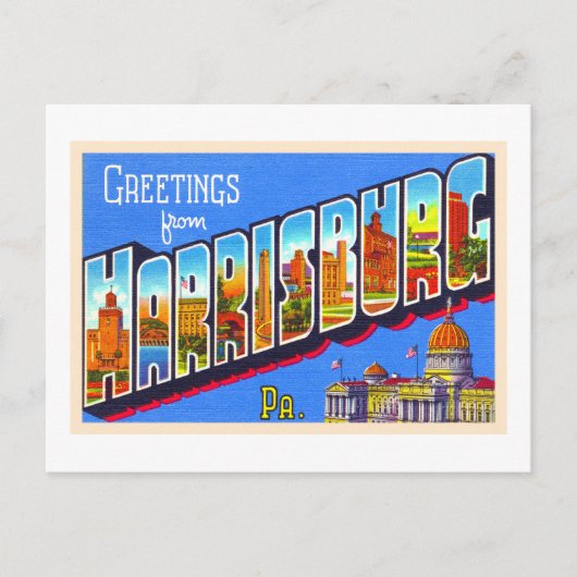 Carte postale grand format de Harrisburg Pennsylva (Devant)